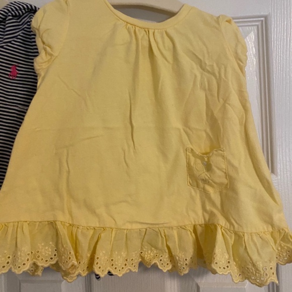 Ralph Lauren Lace Peplum Short Sleeve Tunic